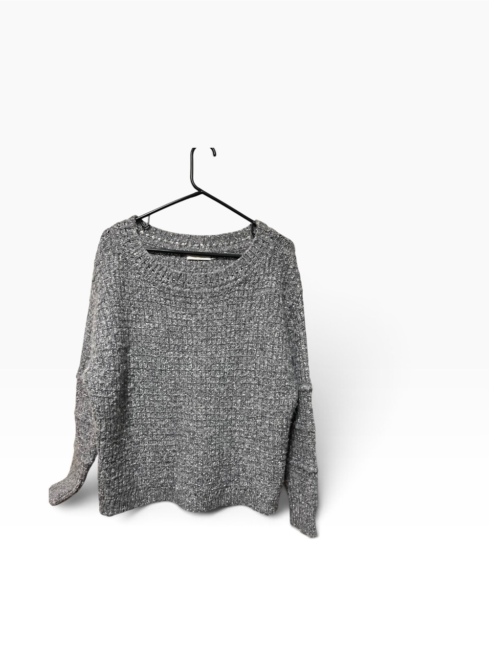 Ramy Brook Gray Marled Chunky Knit Sweater Size Medium